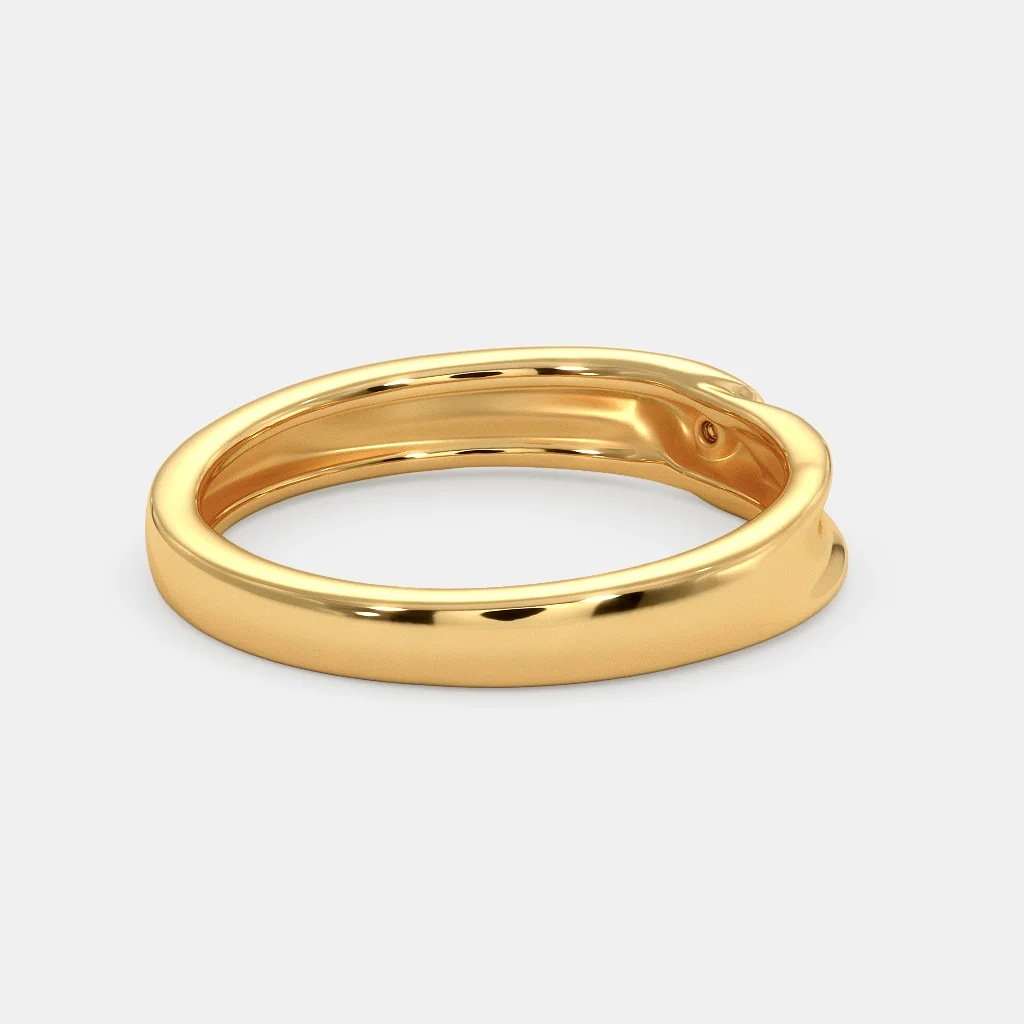 22k Gold Single Stone Plain Ladies And Gents Ring