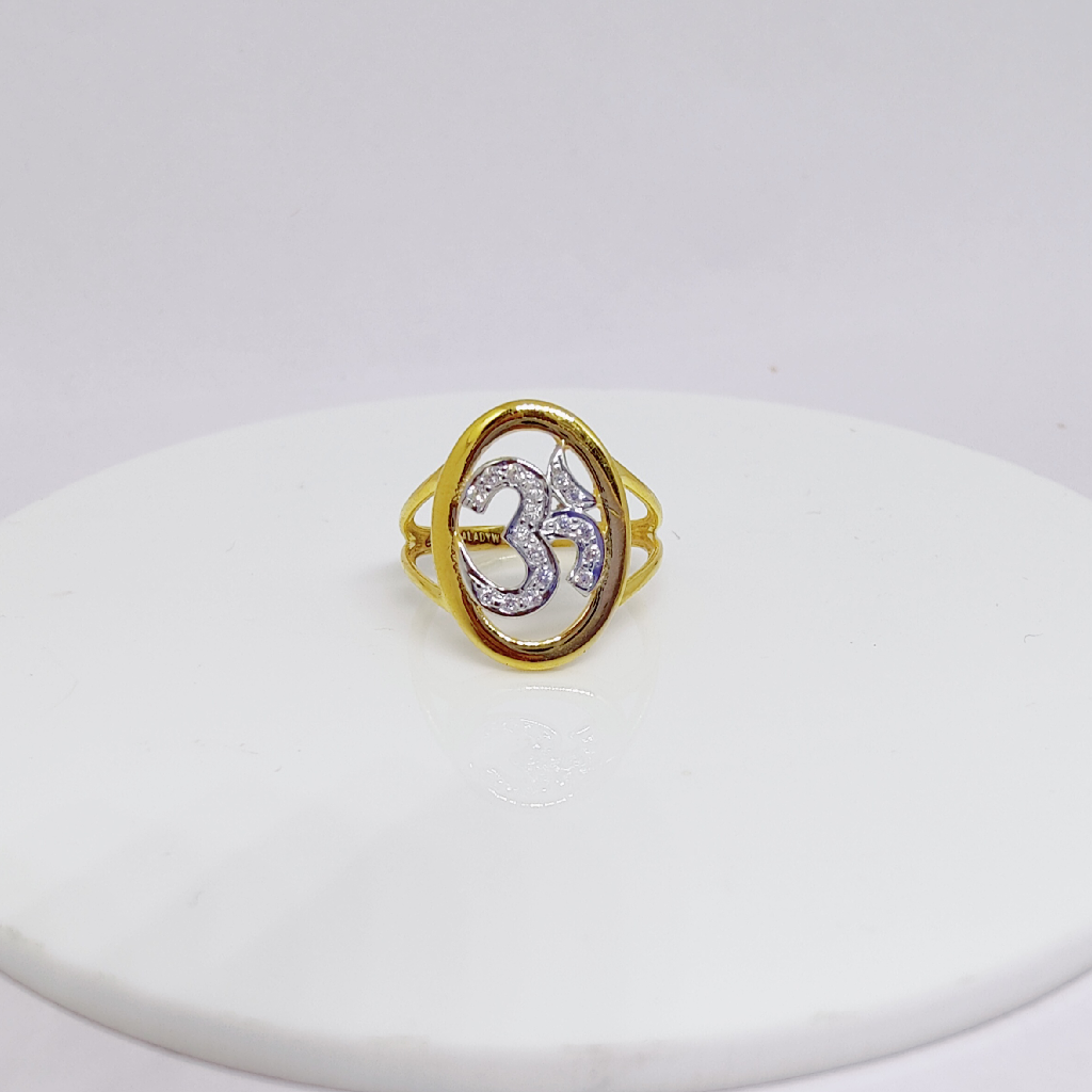 22k gold exclusive om design ladies ring