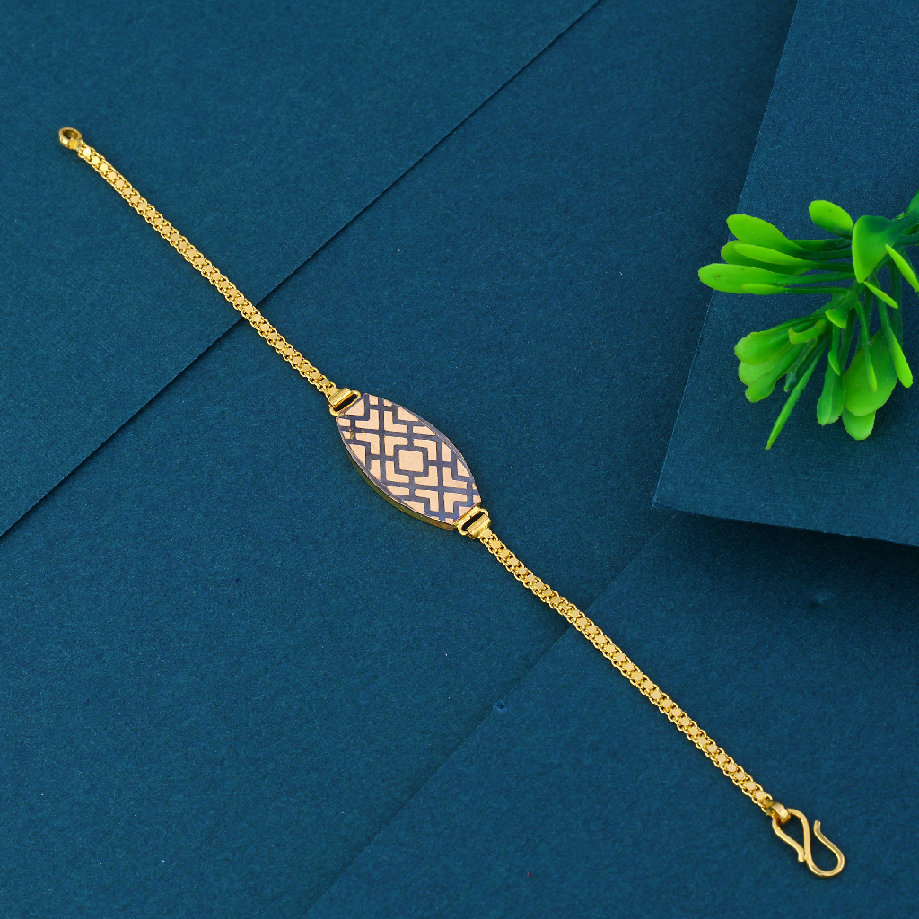 Buy 22Kt Plain Gold Chain Design Baby Bracelet 67VA9839 Online from Vaibhav  Jewellers