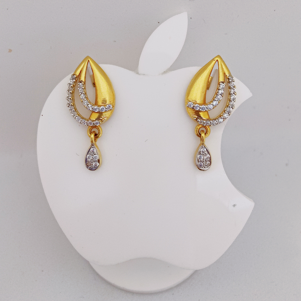 22k Gold Exclusive Stone Ladies Earring