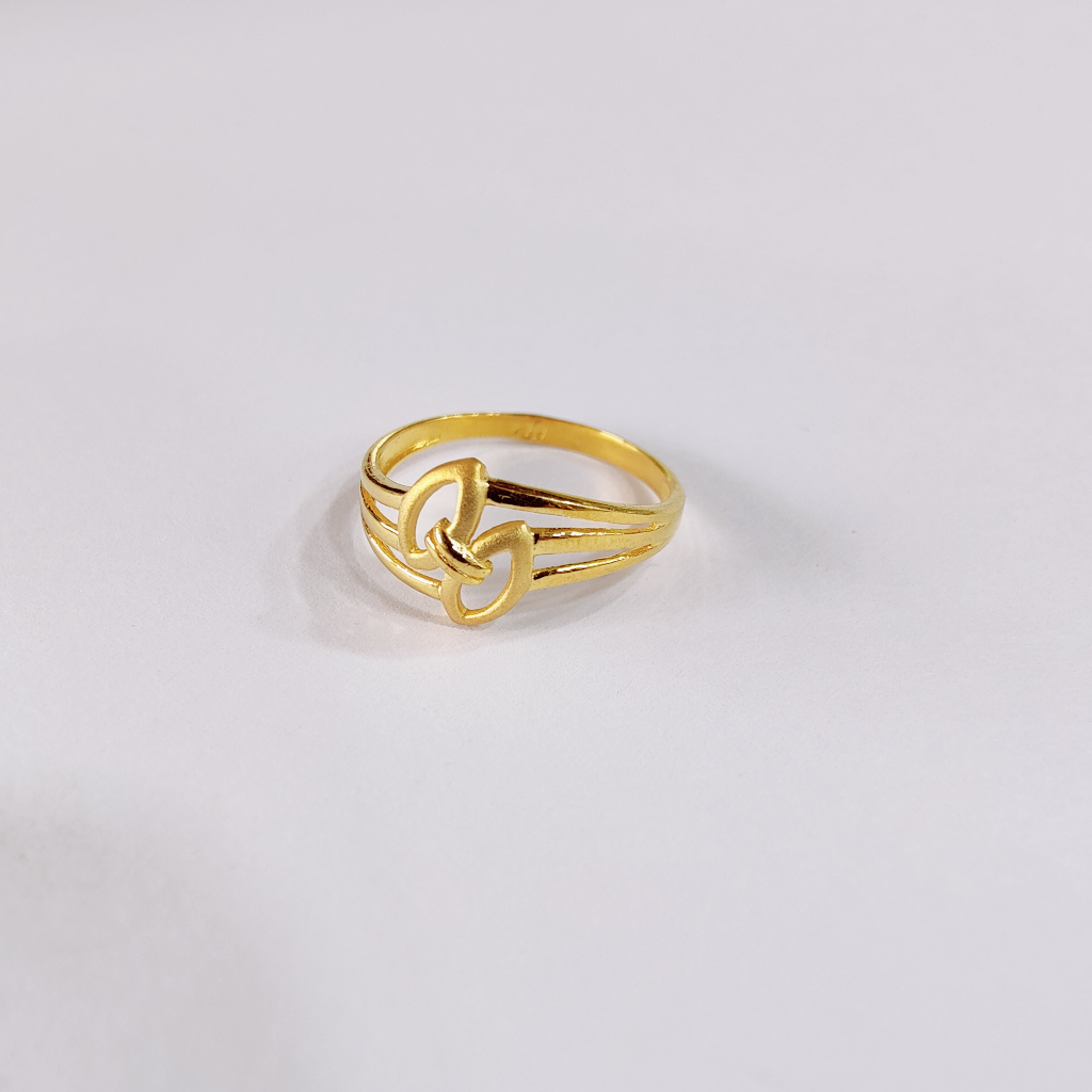 916 Gold Plain Fancy Ladies Ring