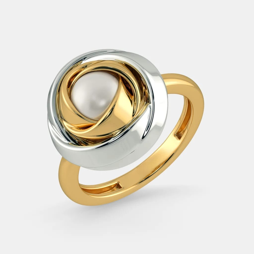 22k 916 gold exclusive 2 tone ladies ring