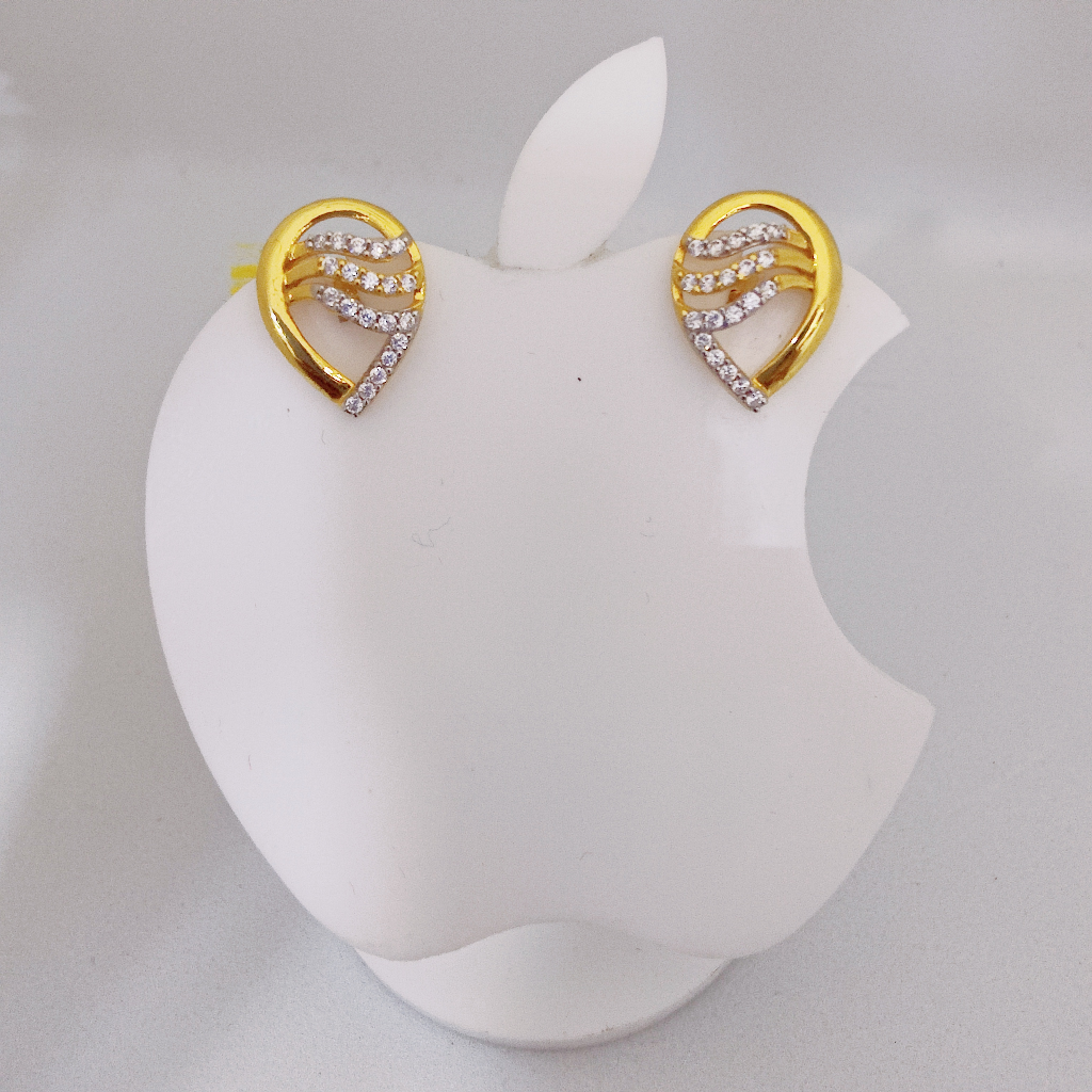 18k gold exclusive ovel shape ladies earring