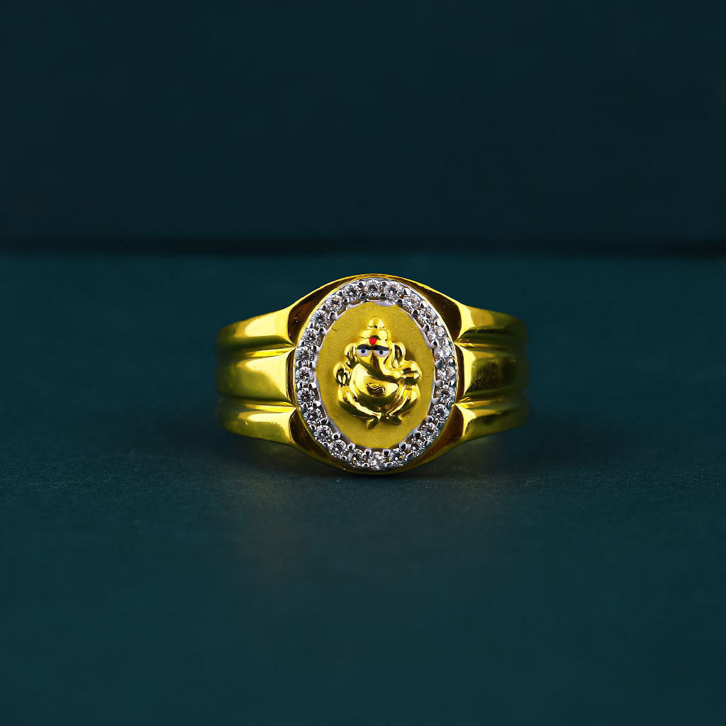 Omkara Ganapathi Gold Mens Ring-Candere by Kalyan Jewellers