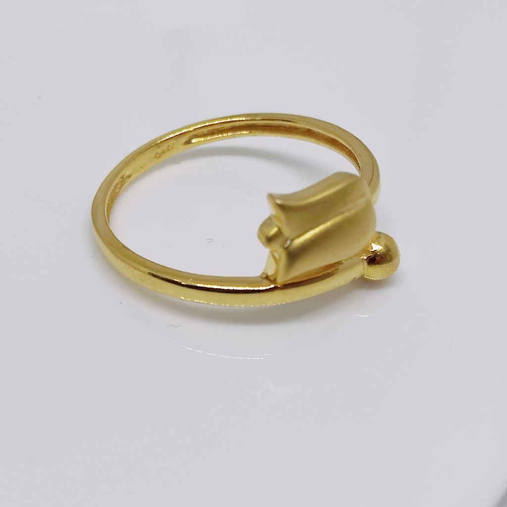 22k gold rose shape ladies ring