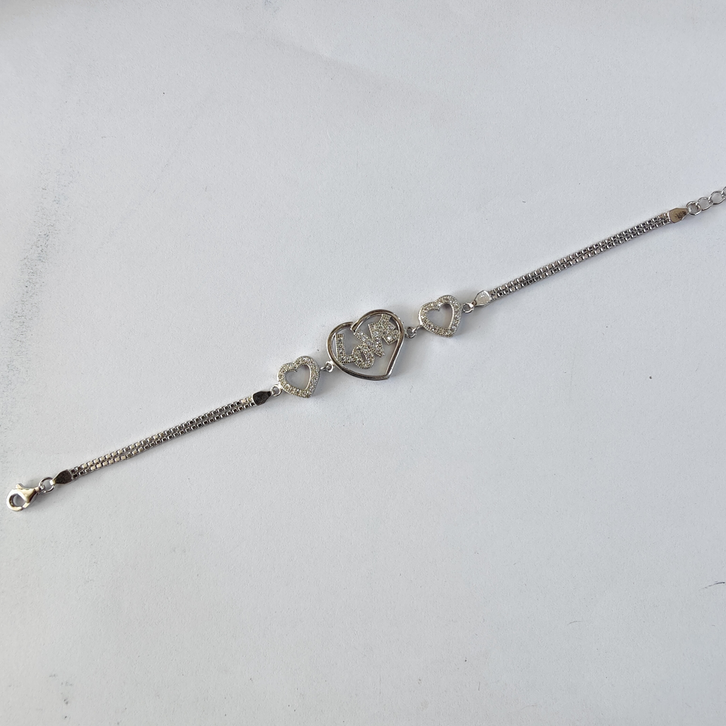 92.5 sterling silver love ladies bracelet