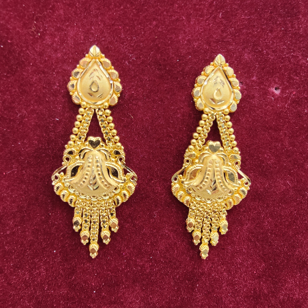 916 plain Gold Earring