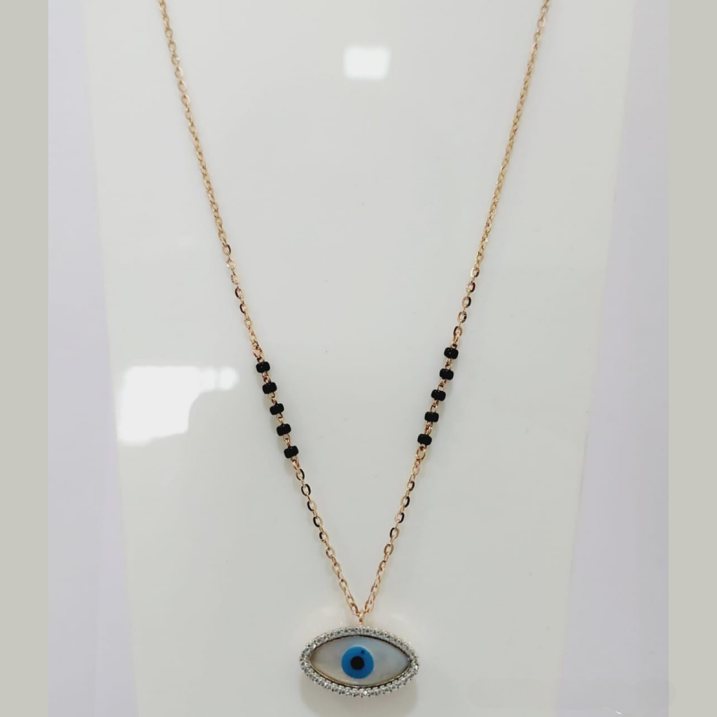 18K Rose Gold Single Line Evil Mangalsutra