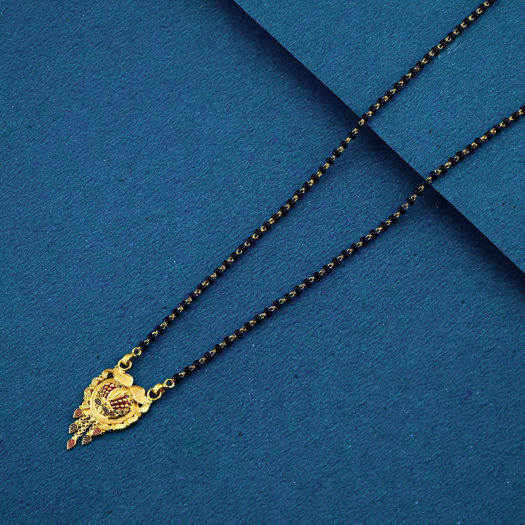 22K 916 NICE SINGAL LINE LIGHT WEIGHT MANGALSUTRA