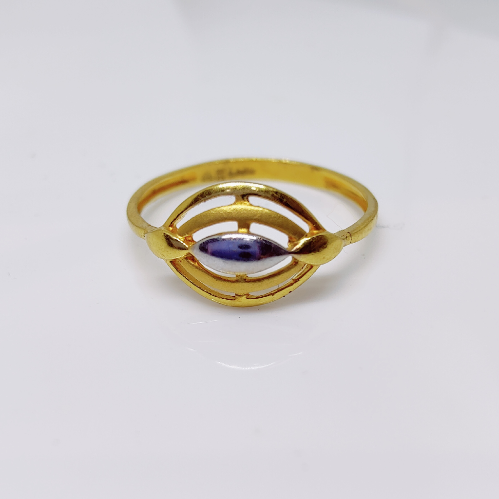 22k gold Oval shape plain ladies ring