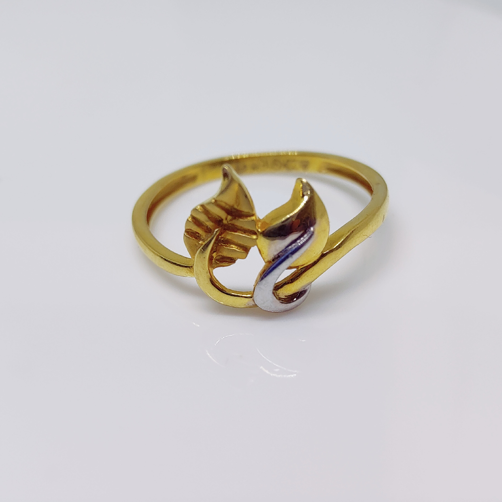 22k gold leaf rodium exclusive casting ring