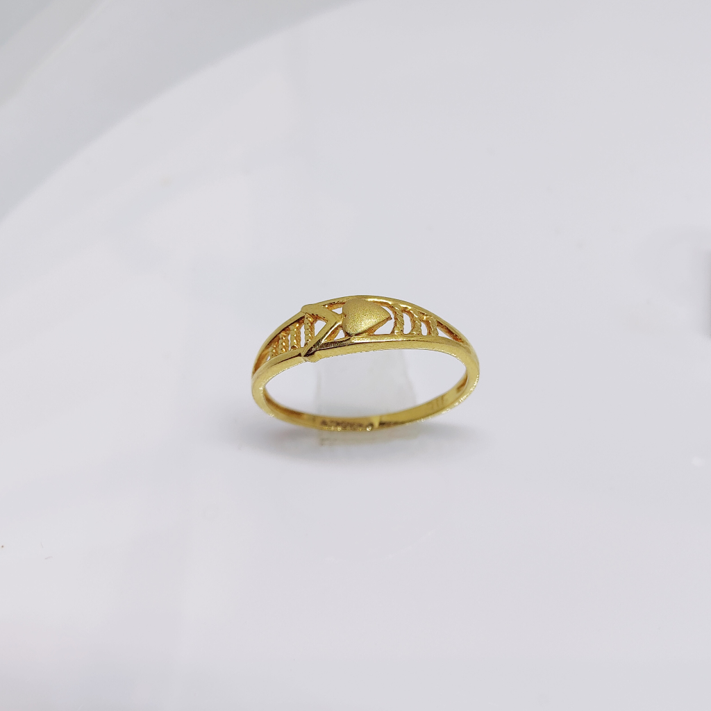 22k gold plain heart shape ladies ring