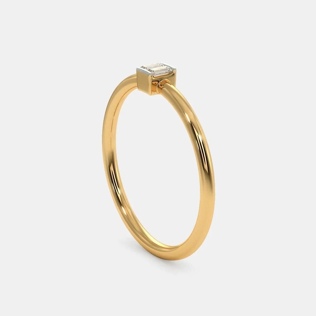 916 Gold Single Stone Ladies Ring