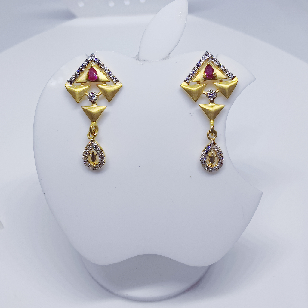 22k gold exclusive mate finish earring