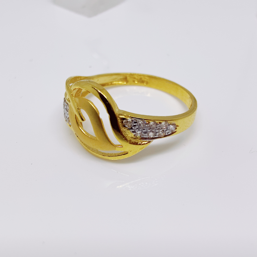22k ring leaf design ring