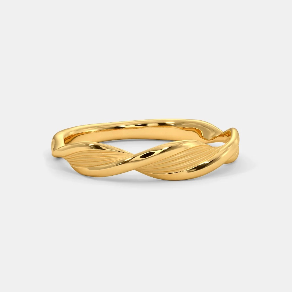 Buy Beautiful Impon Finger Ring Modern Plain Gold Ring for Female