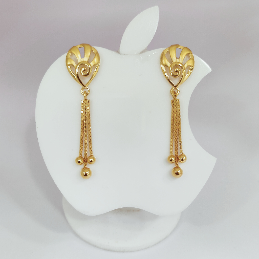 18k Gold Plane Hanging Ledies Earring