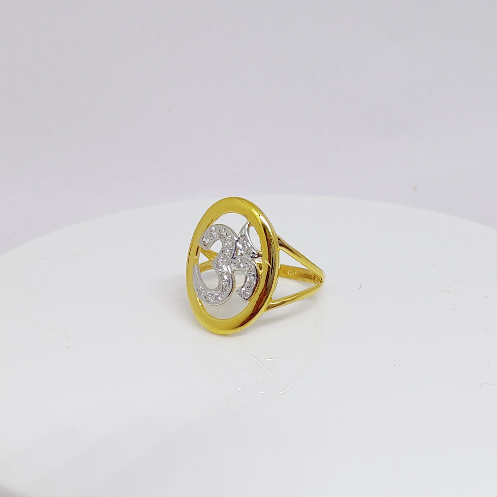 22k gold exclusive om design ladies ring