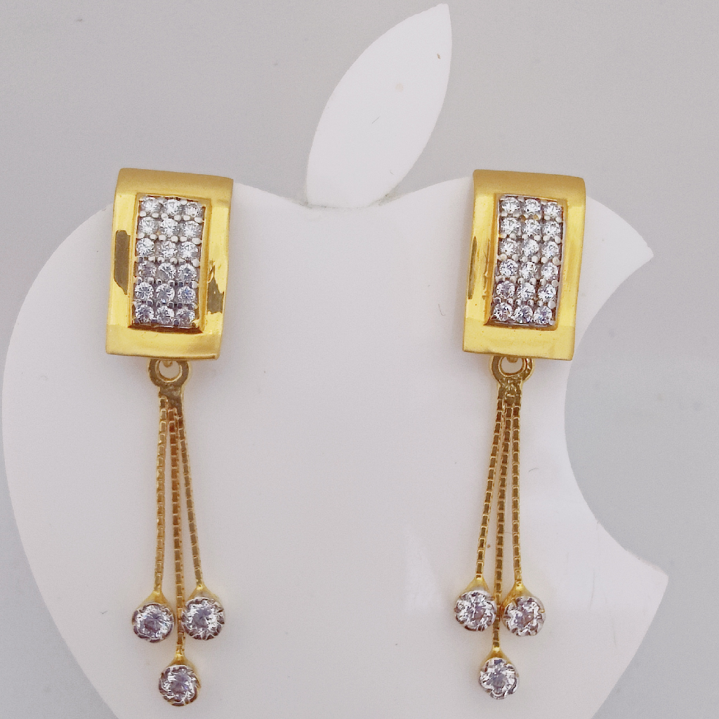 22k Gold Exclusive Hanging Diamond Ladies Earring
