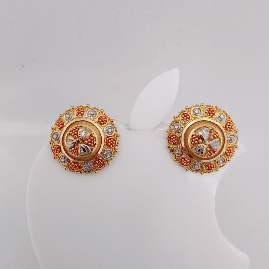 20k Gold Exclusive Round Shape Earring