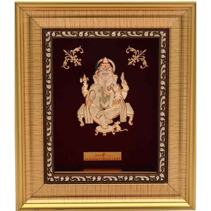 24k gold leaf Ganesh ji frame