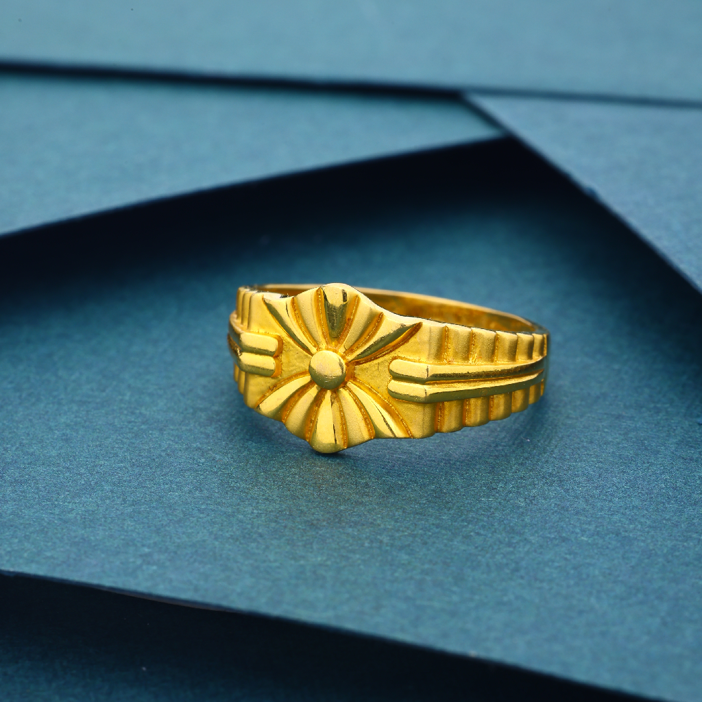 Latest Simple Men's Gold Diamond Ring | PC Chandra Jewellers