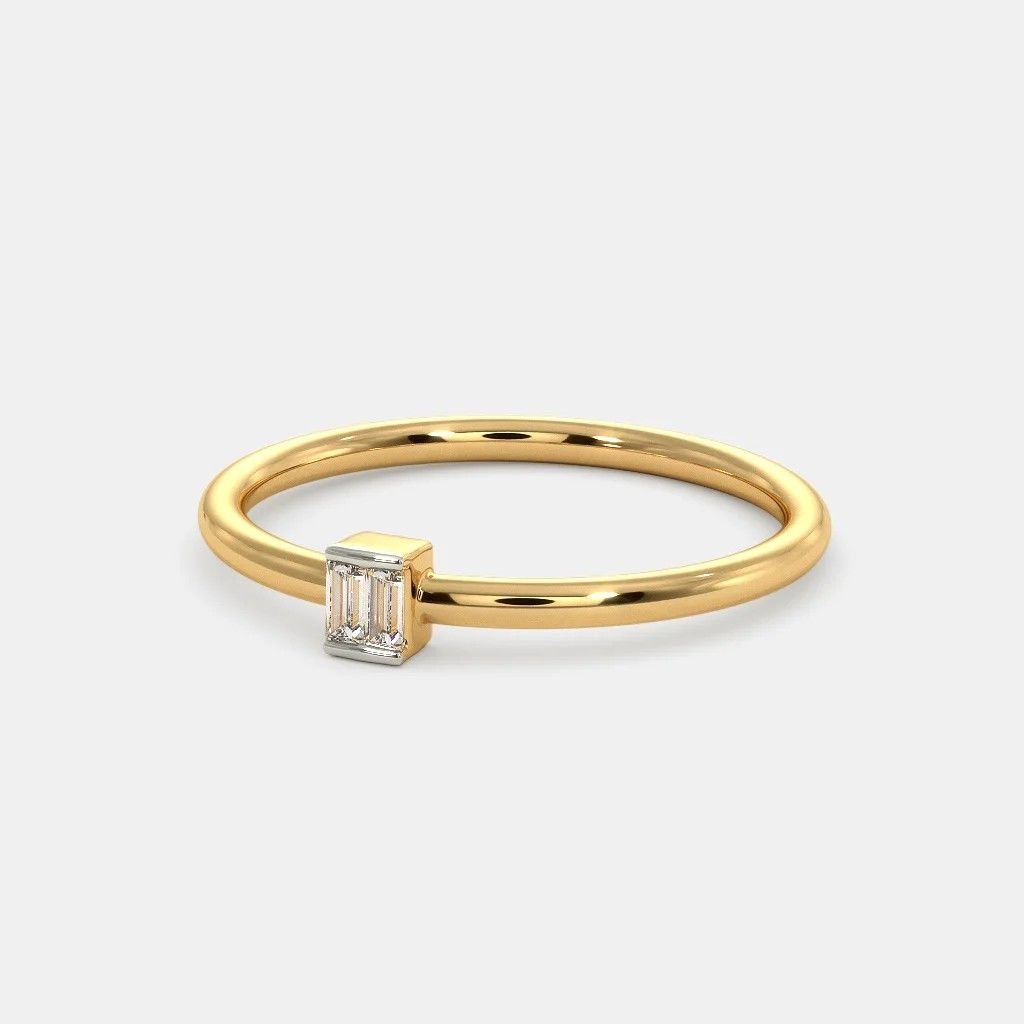 916 Gold Single Stone Ladies Ring