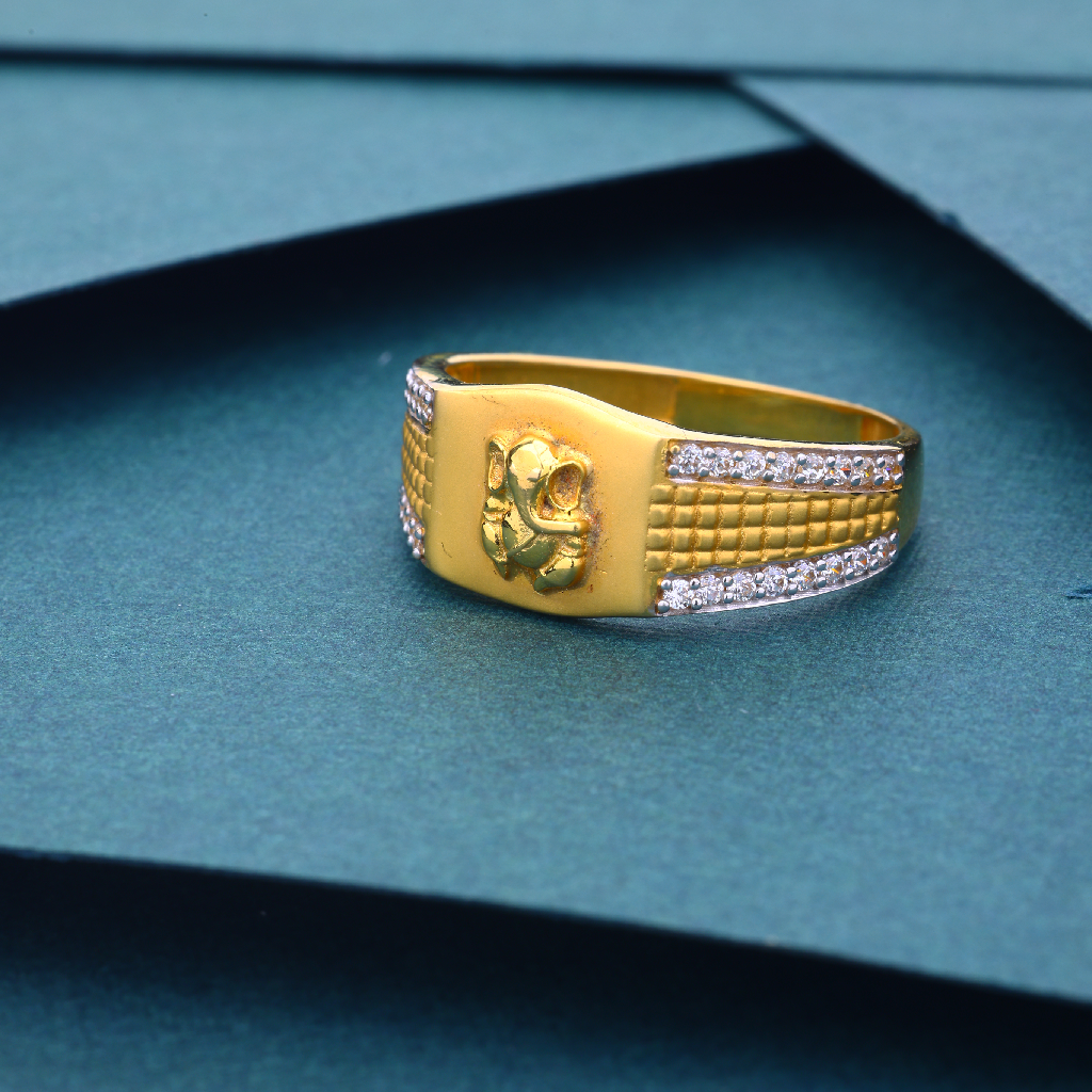 22KT Gold Ganpanti Ring AJ-053