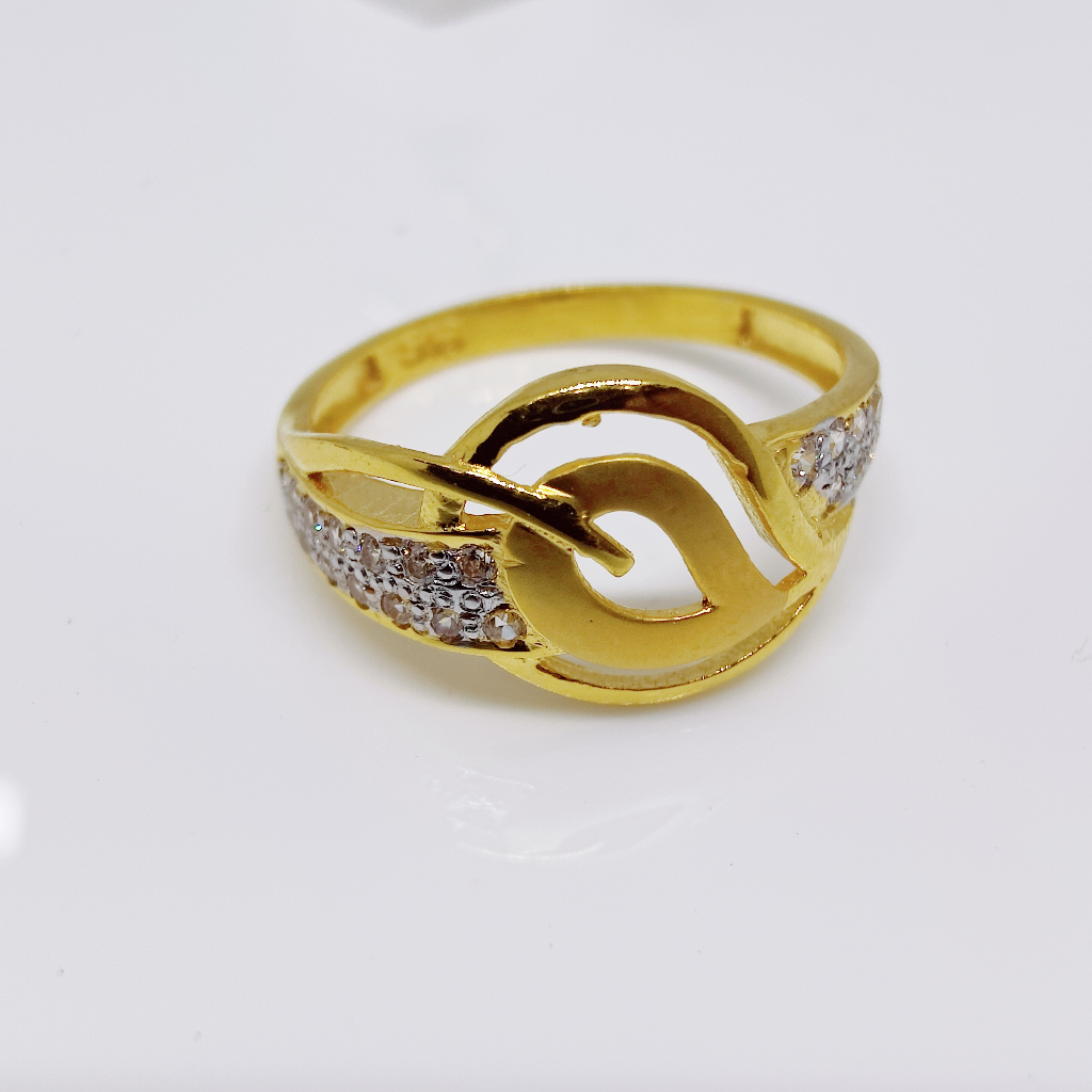 22k ring leaf design ring