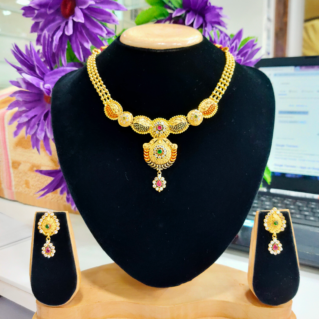 1 gram gold Necklace set