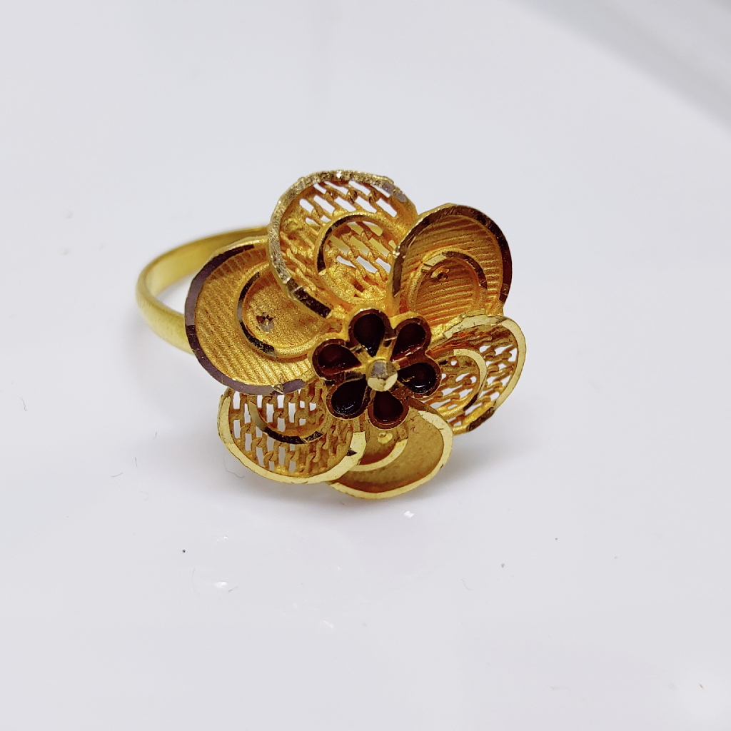 22k gold flower design ring