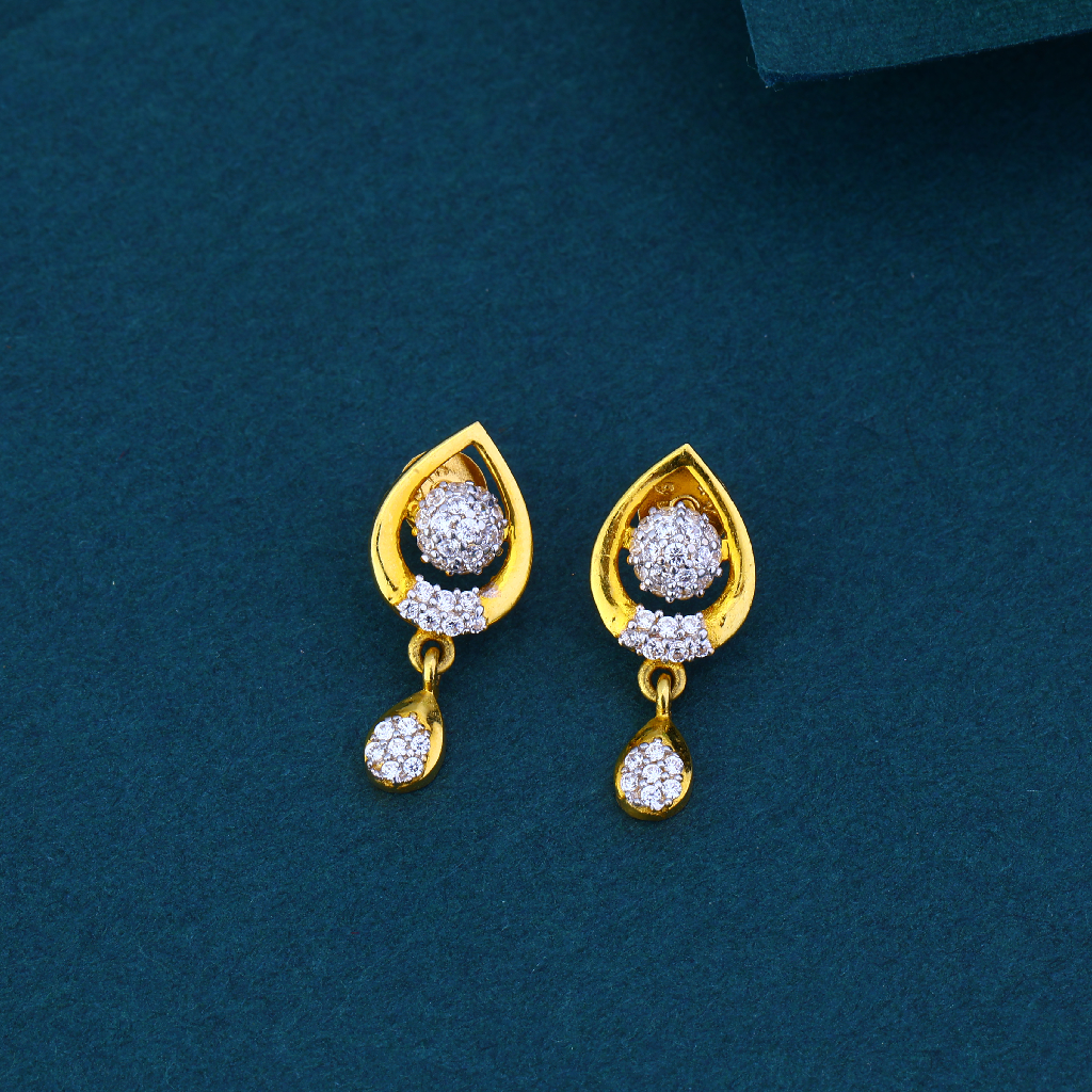 22k gold exclusive oval shape earring