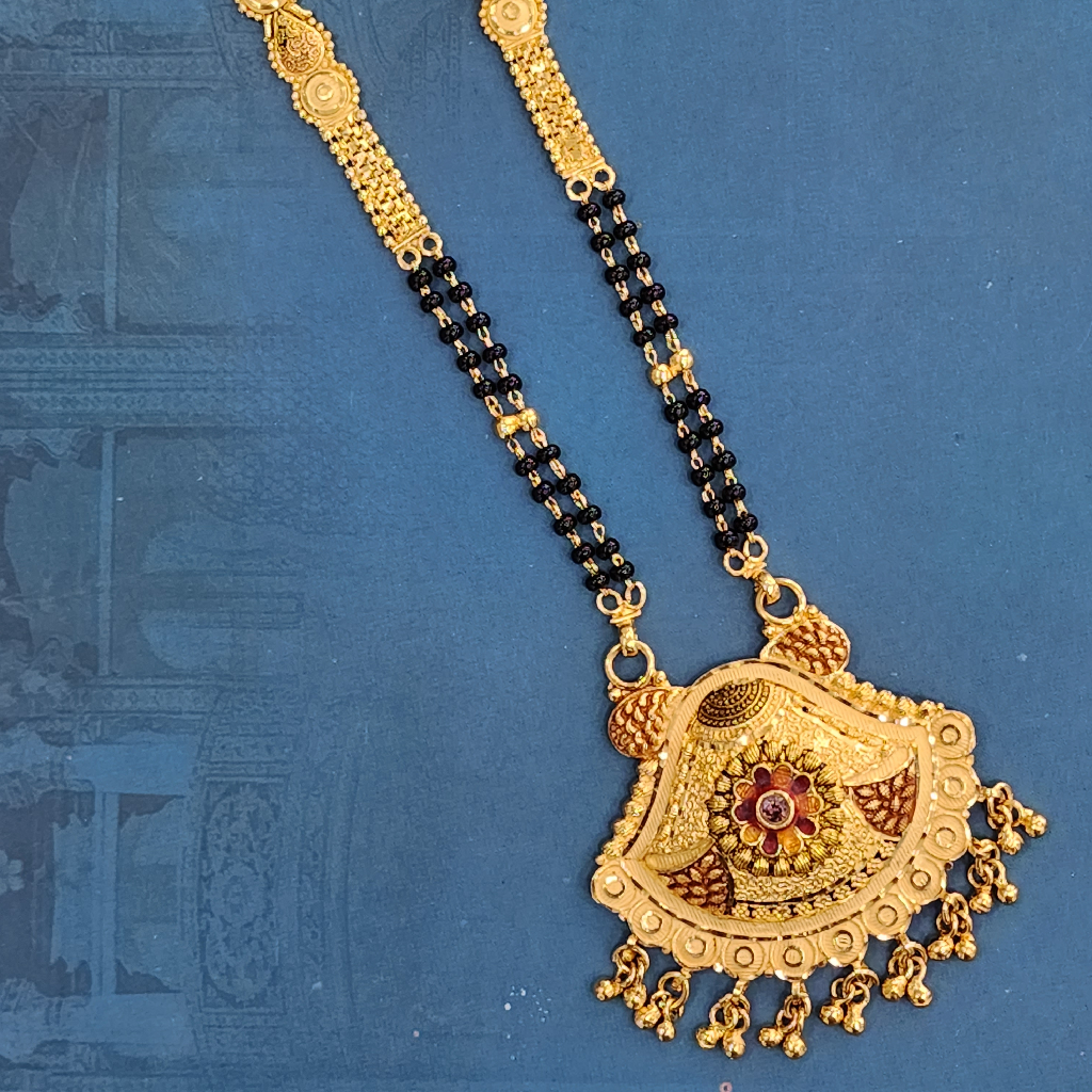 1. gram gold forming Long Design  jewellery mangalsutra