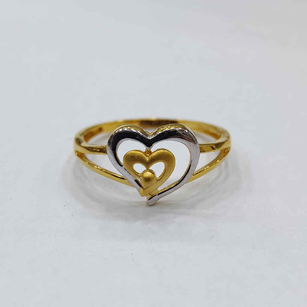 18k Gold Plated BIG Heart Shape CZ Stone Ring – MEMORIA