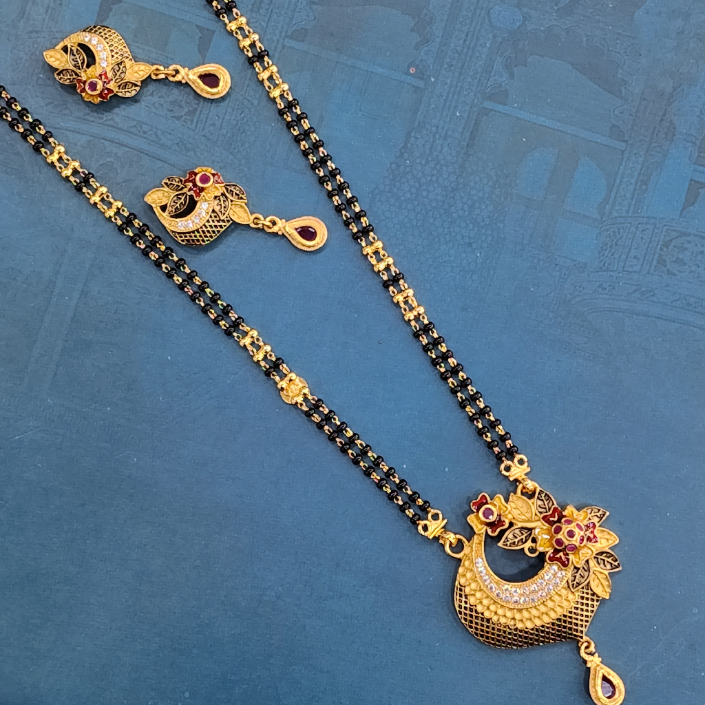 1.gram gold forming Flower fashion jewellery mangalsutra