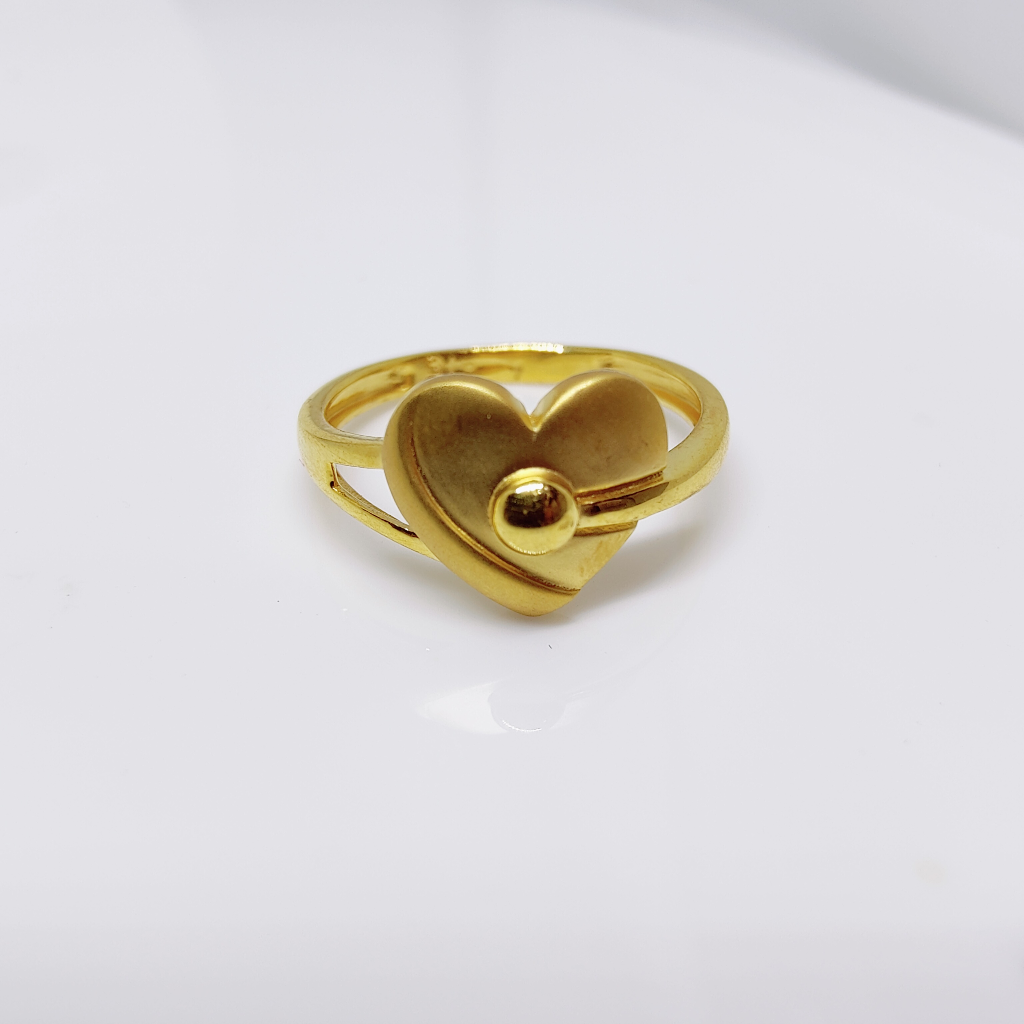 22k gold plain heart shape ring For Woman
