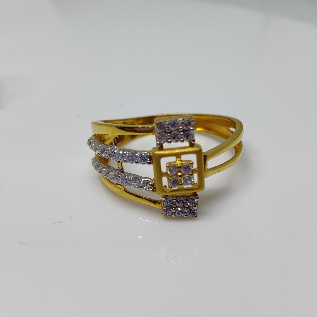 22k gold solitaire diamond ladies ring