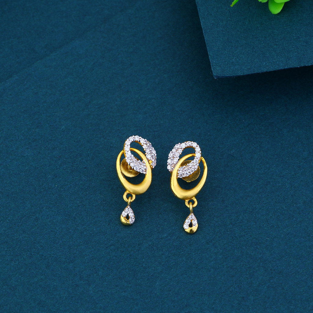 22k gold exclusive diamond hanging earring