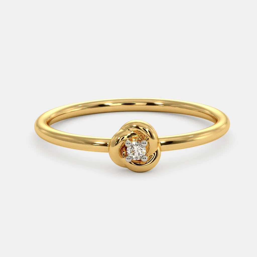 22k single stone ladies ring