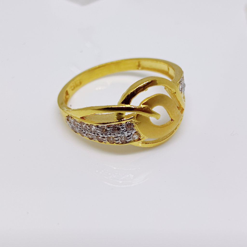 22k ring leaf design ring