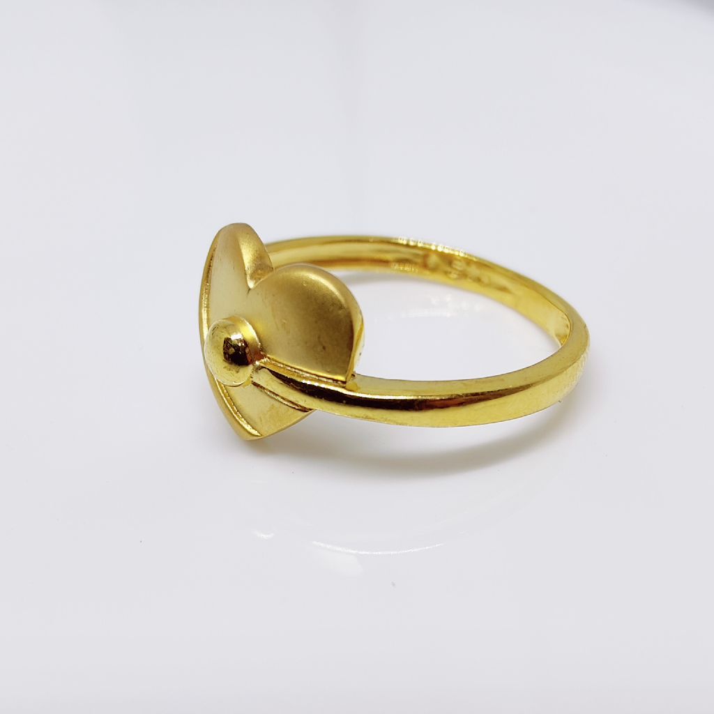 22k gold plain heart shape ring For Woman