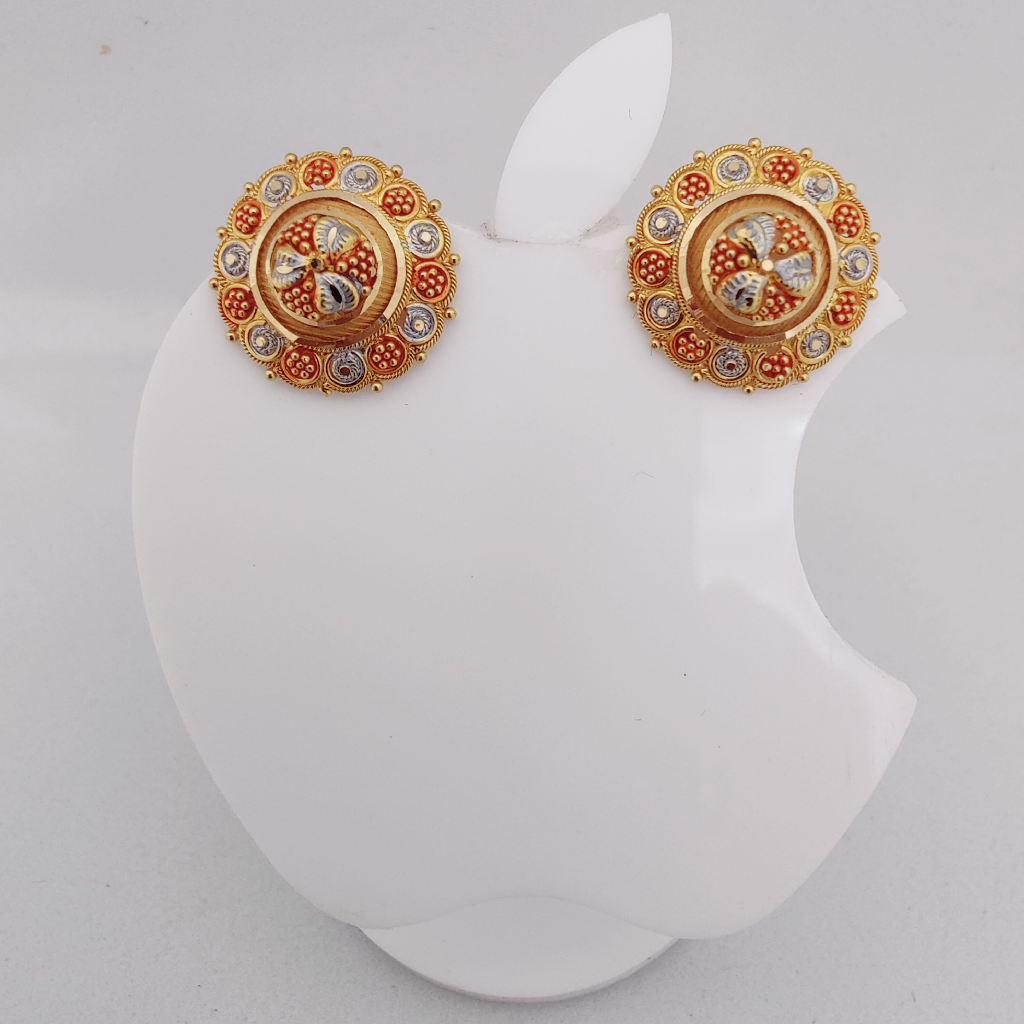 20k Gold Exclusive Round Shape Earring