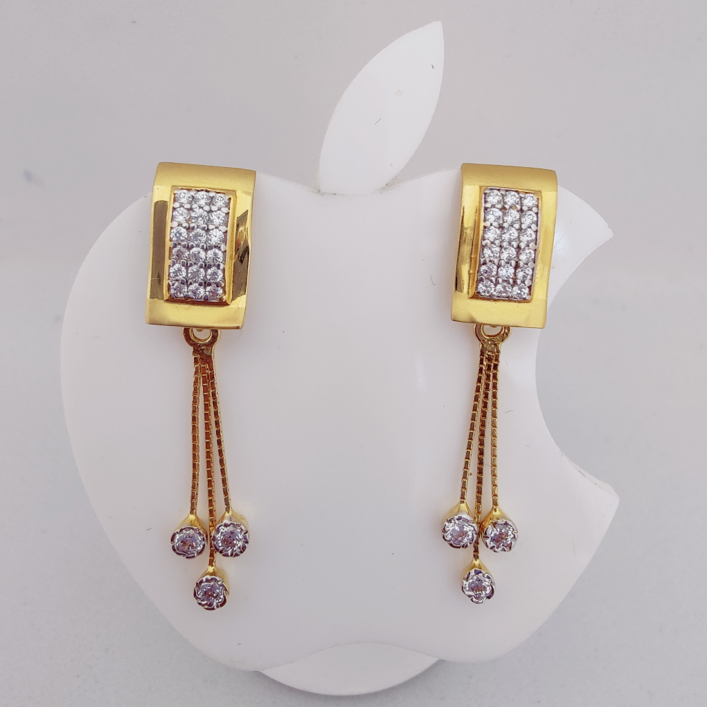 22k Gold Exclusive Hanging Diamond Ladies Earring