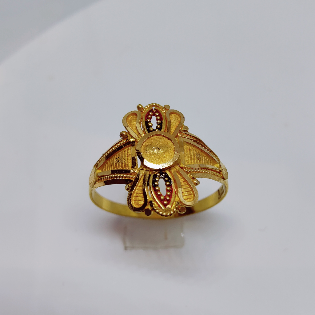 22k gold plain ladies ring