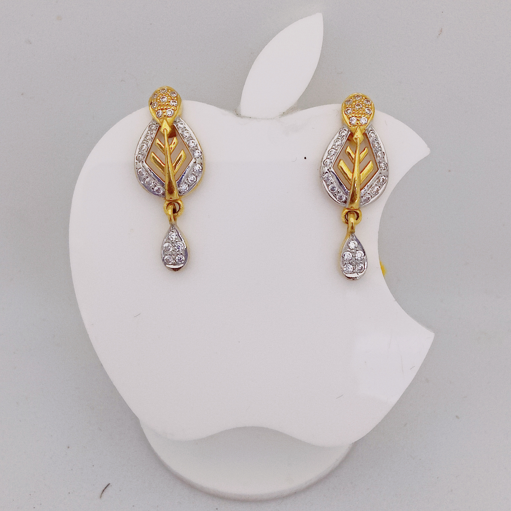22k Gold Exclusive Leaf Design Ledies Earring