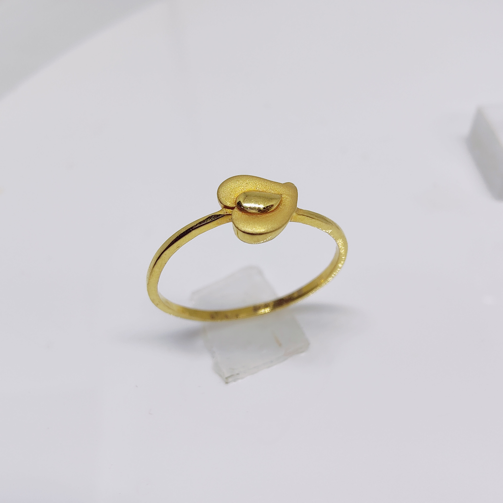 22k gold plain mango shape ladies ring